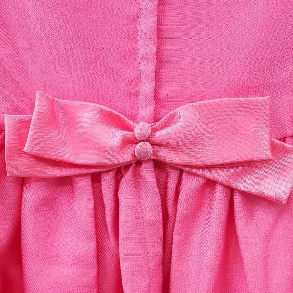 Emma Domb M Bow Back Collared Vintage Maxi Dress - Picture 4 of 9